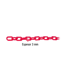 Cadena de pl·stico de 3mm, roja                  44166  FIERO  