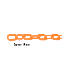 Cadena de pl·stico de 5mm, naranja        44175  FIERO  