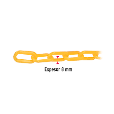 Cadena de pl·stico de 8mm, amarilla          44182  FIERO  