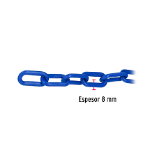 Cadena de pl·stico de 8mm, azul             44183  FIERO  