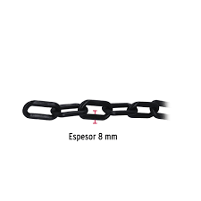 Cadena de pl·stico de 8mm, negra                   44180  FIERO 