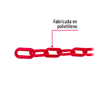 Cadena de pl·stico de 8mm, roja               44186  FIERO 