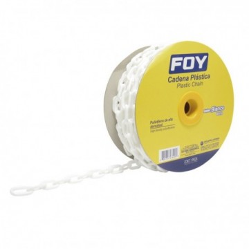 Cadena plástica 8 mm x 5/16" 25 mt 80 kg blanca  143424  FOY 