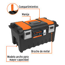 Caja p/herramienta 19' c/compartimentos y broches met·licos