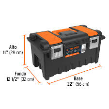 Caja p/herramienta 22' c/compartimentos y broches met·licos