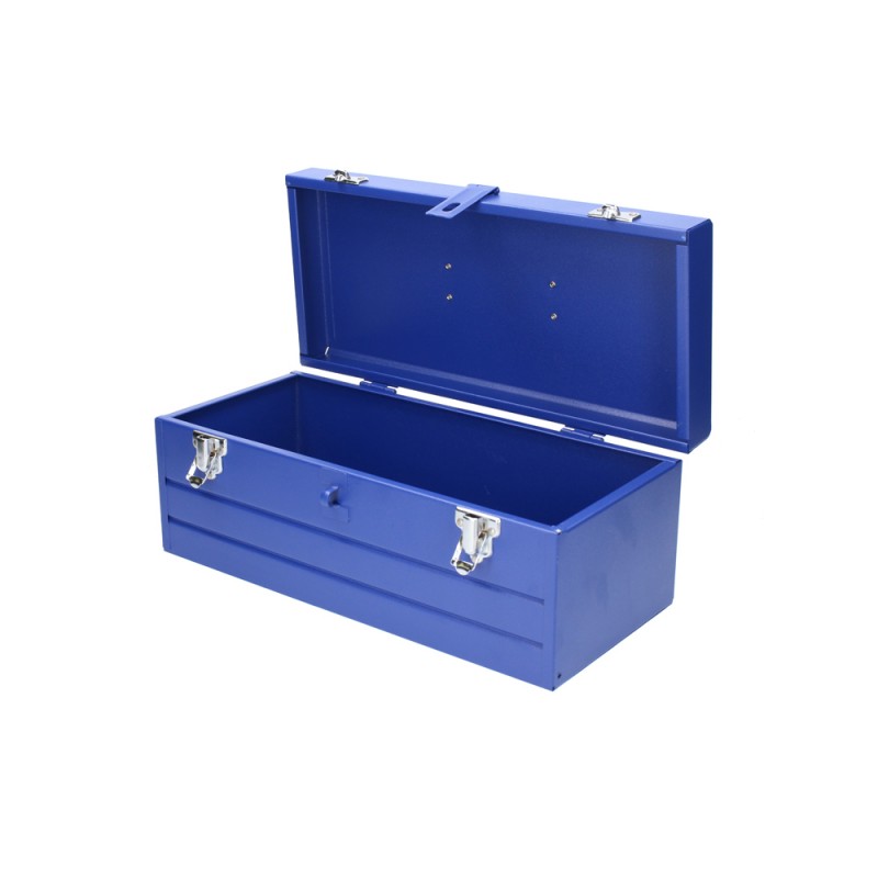 Caja portaherramientas metálica azul 43 x 13 x 16 cm
