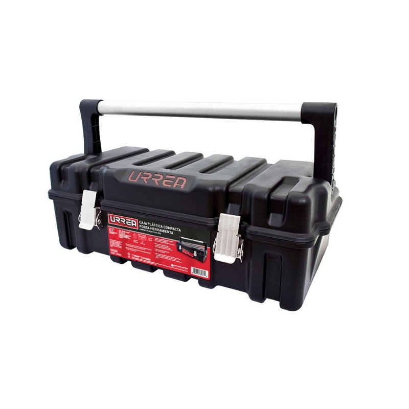 Caja portaherramientas plástica 21" compacta con broches metálicos