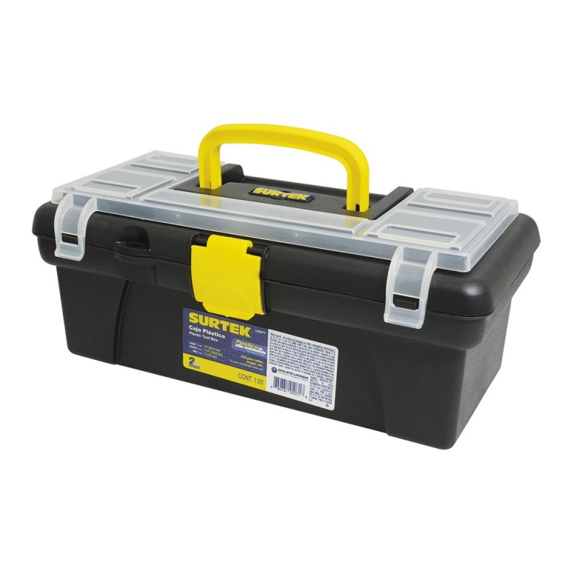 Caja portaherramientas plástica broche plásticos 12"