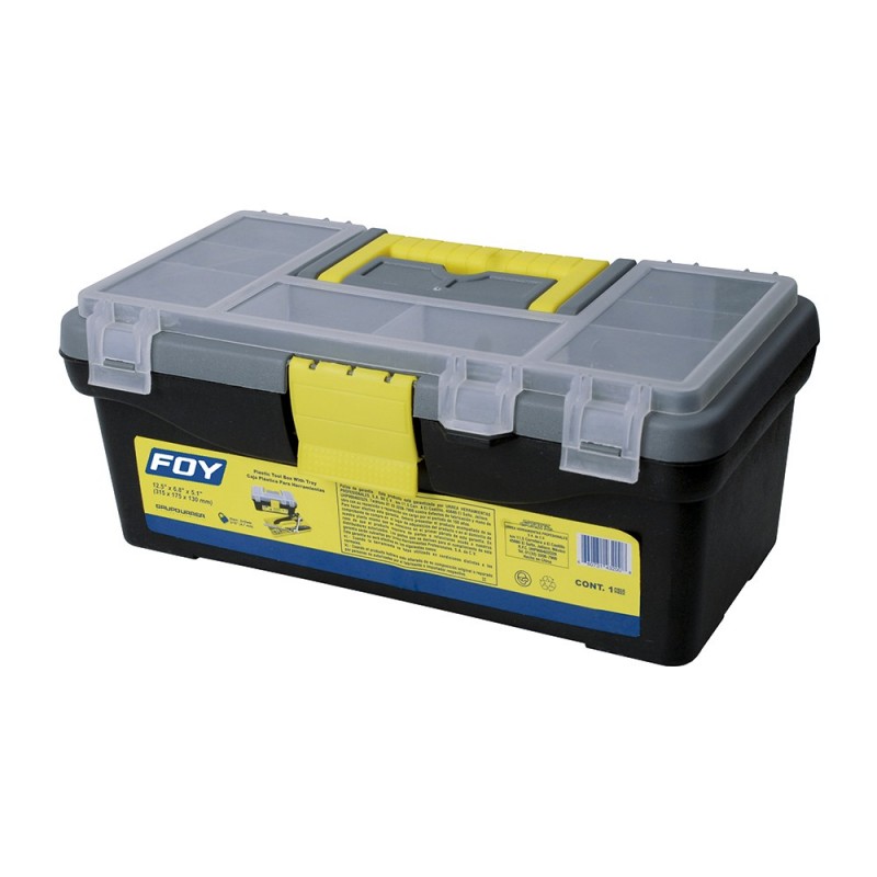 Caja portaherramientas plástica con organizadora 12.5"
