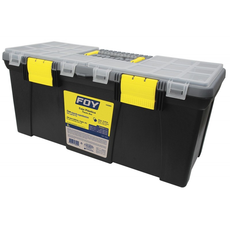 Caja portaherramientas plástica con organizadora 22"