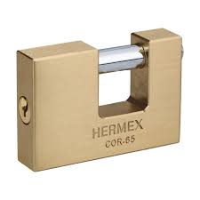Candado antipalanca, 65mm, cuerpo de latÛn llave tradicional   43356  HERMEX 