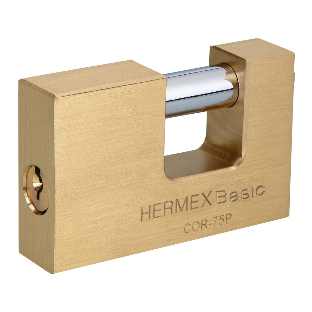 Candado antipalanca, 75mm, cuerpo de latÛn, Hermex Basic   23512  HERMEX