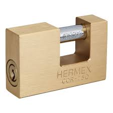 Candado antipalanca, 75mm, cuerpo de latÛn, llave puntos   43354  HERMEX