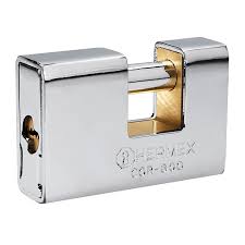 Candado antipalanca, 80mm, blindado, llave puntos   43352  HERMEX 