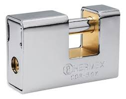 Candado antipalanca, 80mm, blindado, llave tetra   43373  HERMEX 