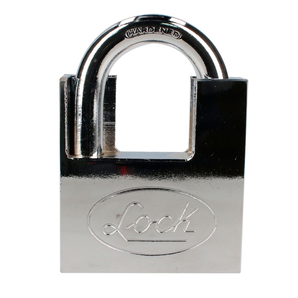 Candado de acero antipalanca, llave de discos 70mm cromo satinado       L22A70DCSB  LOCK  