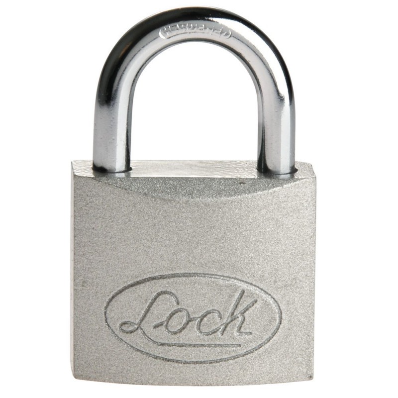 Candado de acero corto llave estándar 38mm cromo satinado                        L22S38EACB  LOCK 