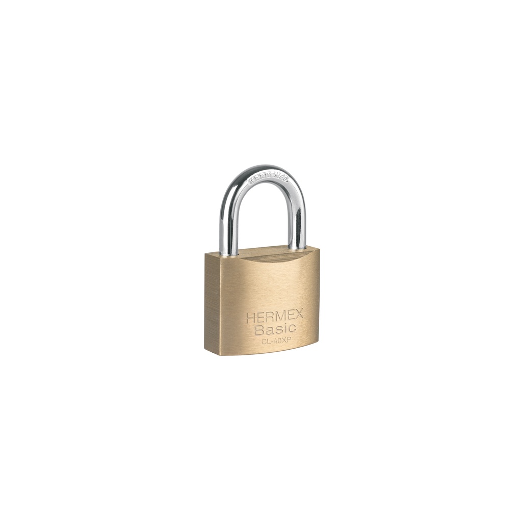 Candado de latÛn, 40mm, llave tetra, blister, Hermex Basic   23510  HERMEX 