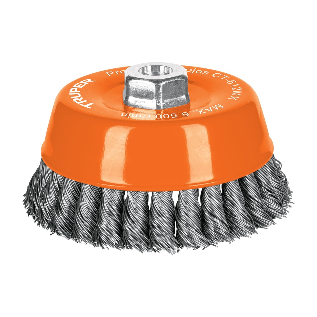 Carda copa,alambre trenzado grueso, 5',milimÈtrica p/esmeril