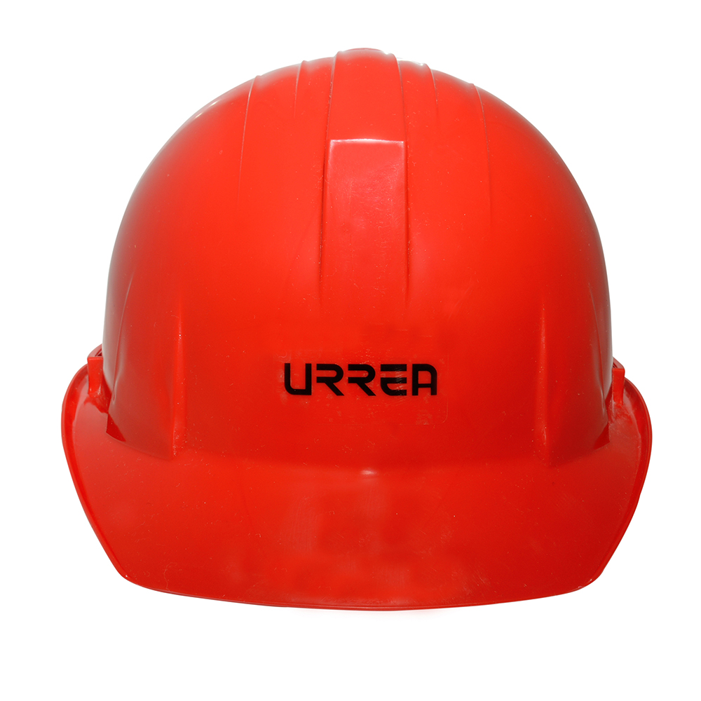 Casco de seguridad con ajuste de matraca rojo