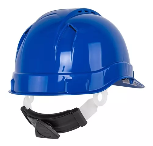 Casco de seguridad ventilado azul