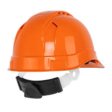 Casco de seguridad ventilado naranja