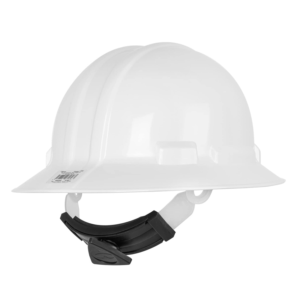 Casco de seguridad, blanco, ala ancha