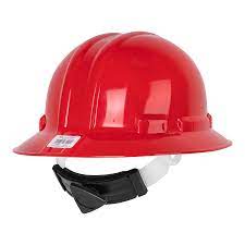Casco de seguridad, rojo, ala ancha