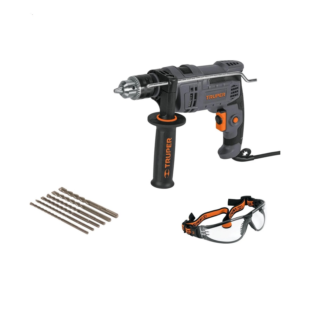 Combo Rotomartillo 650W con brocas y lentes de seguridad