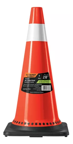 Cono de precauciÛn, base negra y reflejante, 70cm, Expert