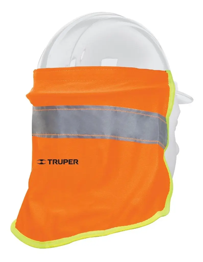 Cubrenuca para casco, naranja con reflejante, 30 cm
