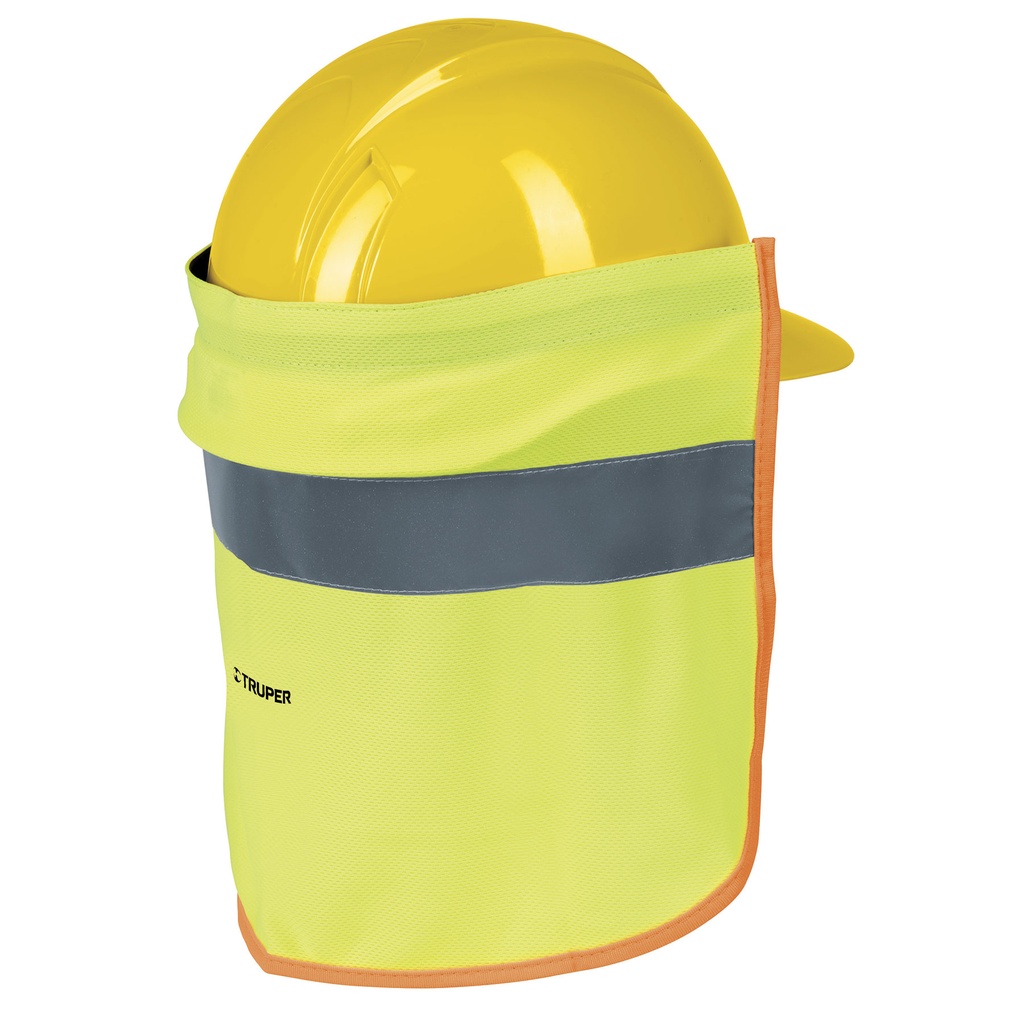 Cubrenuca para casco, verde con reflejante, 30 cm
