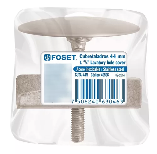 Cubretaladro de acero inoxidable, 44 mm