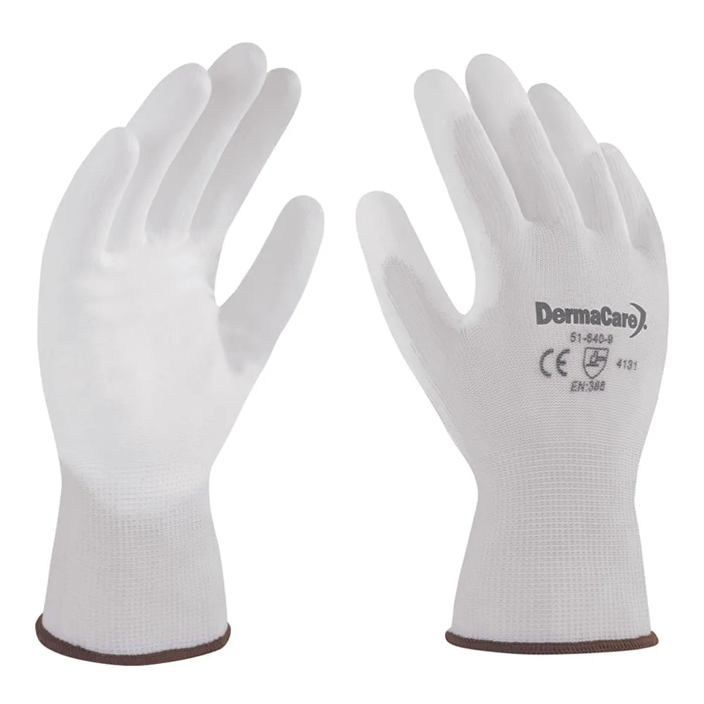DERMACARE PAR DE GUANTES DE NYLON C/POLIURETANO 51-640