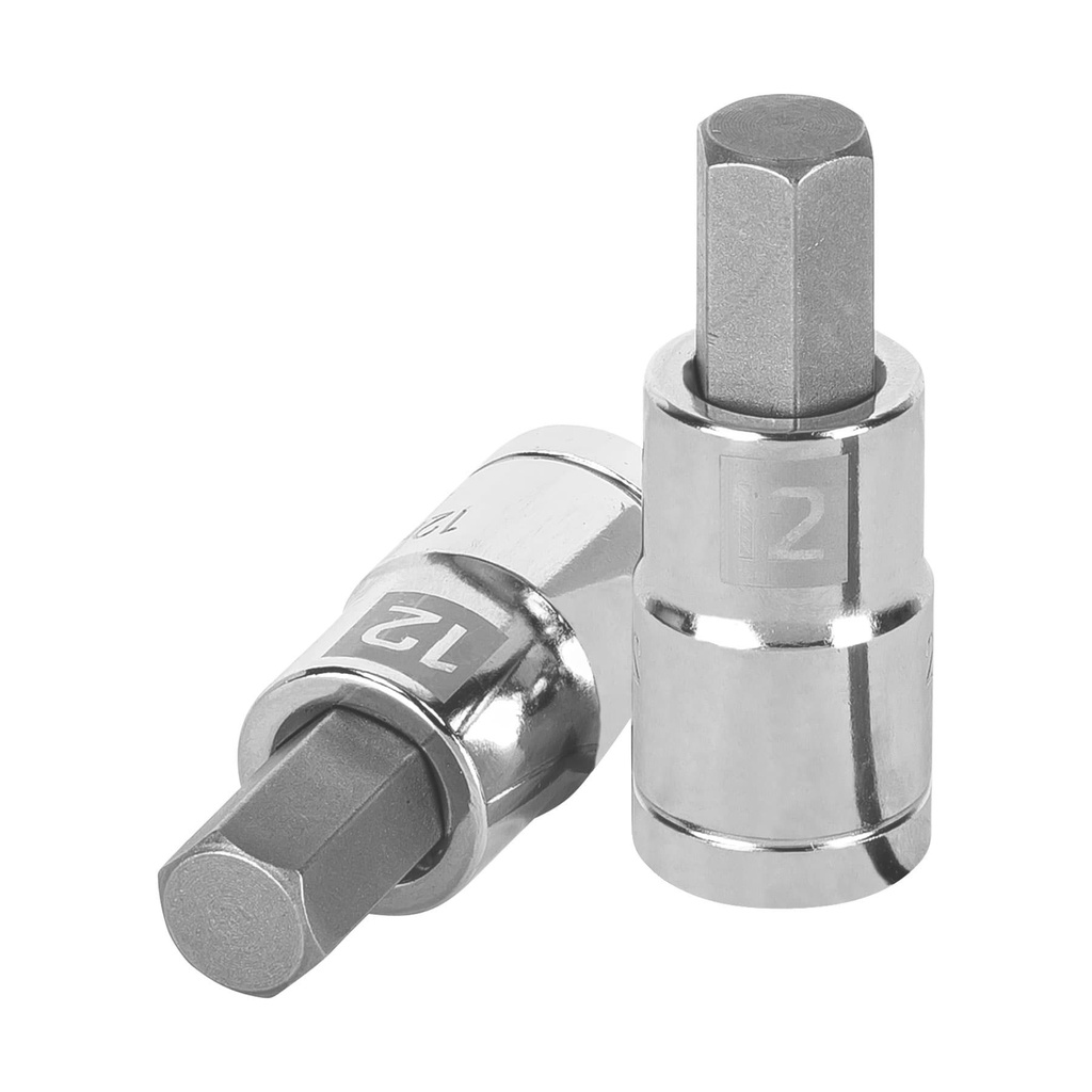 Dados de punta hexagonal, cuadro 1/2' de 10mm.