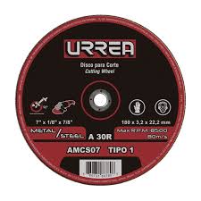 Disco abrasivo tipo 1 para metal 7 x 1/8" uso general