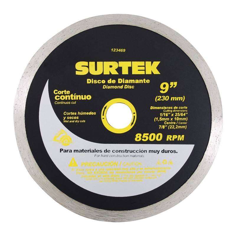 Disco de diamante corte continuo 9"