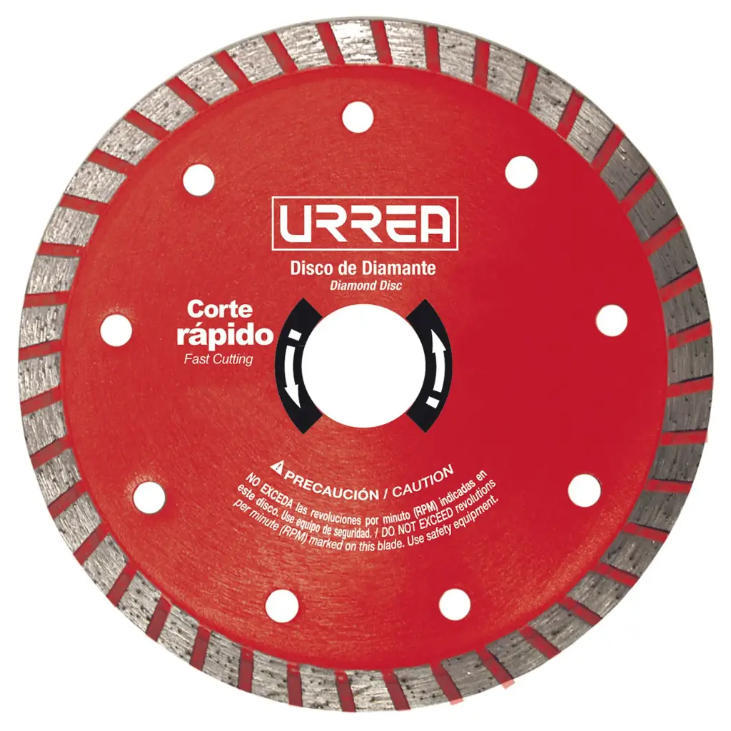 Disco de diamante uso industrial corte turbo 4 1/2"