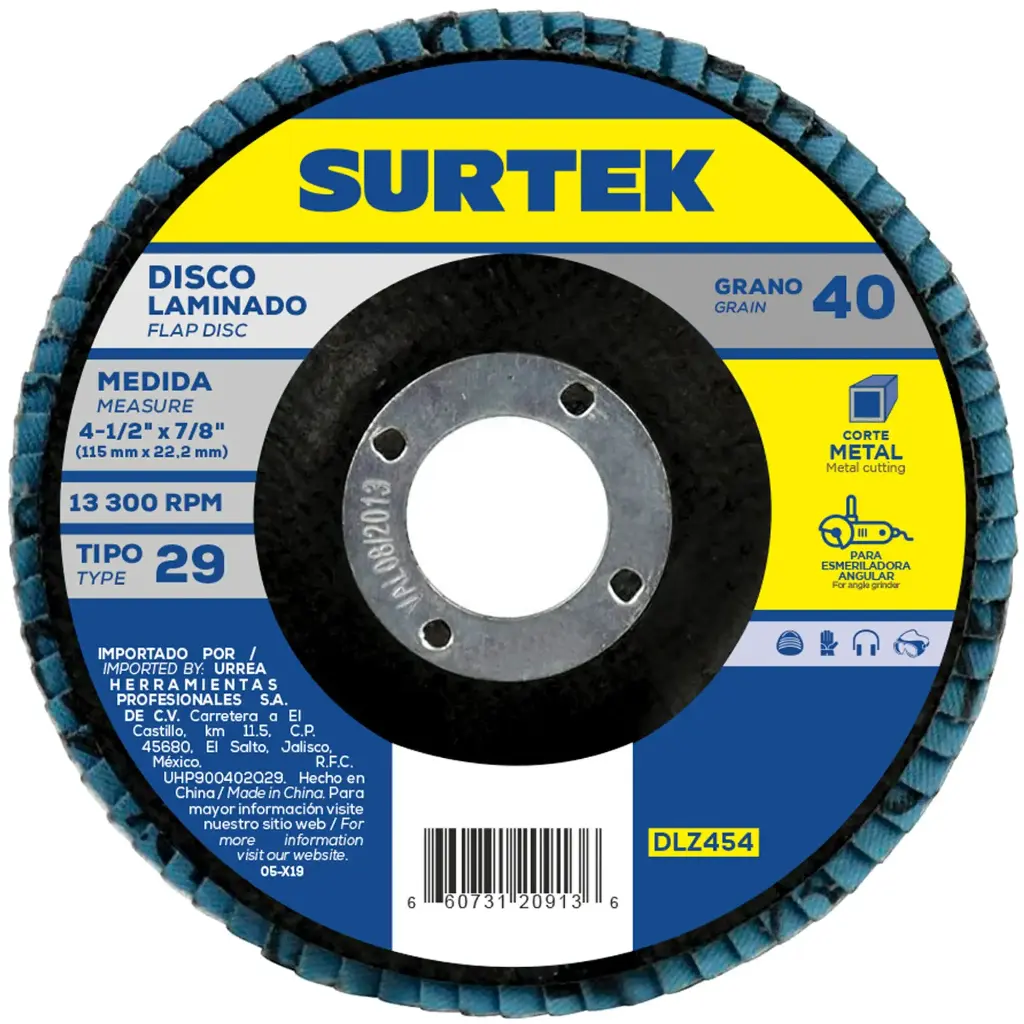 Disco laminado 4 1/2" grano 40