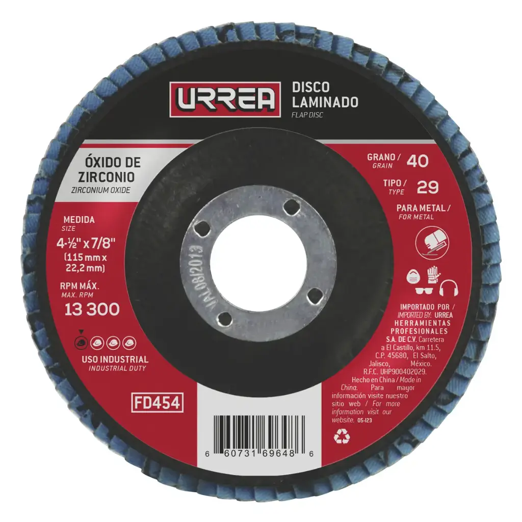 Disco laminado 4-1/2" grano 40