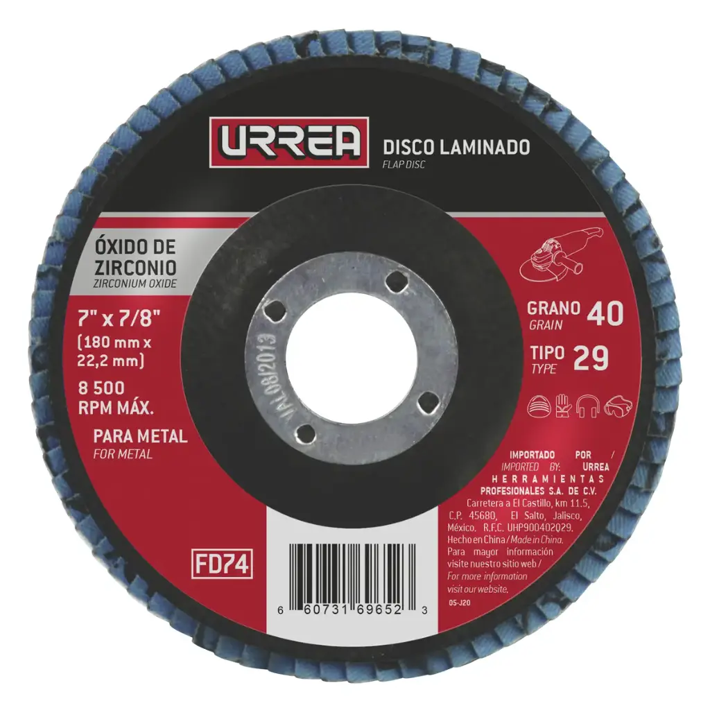 Disco laminado 7" grano 40