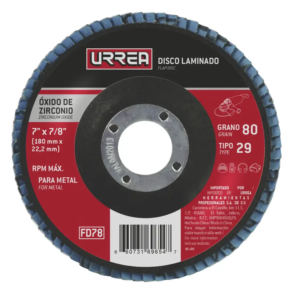 Disco laminado 7" grano 80