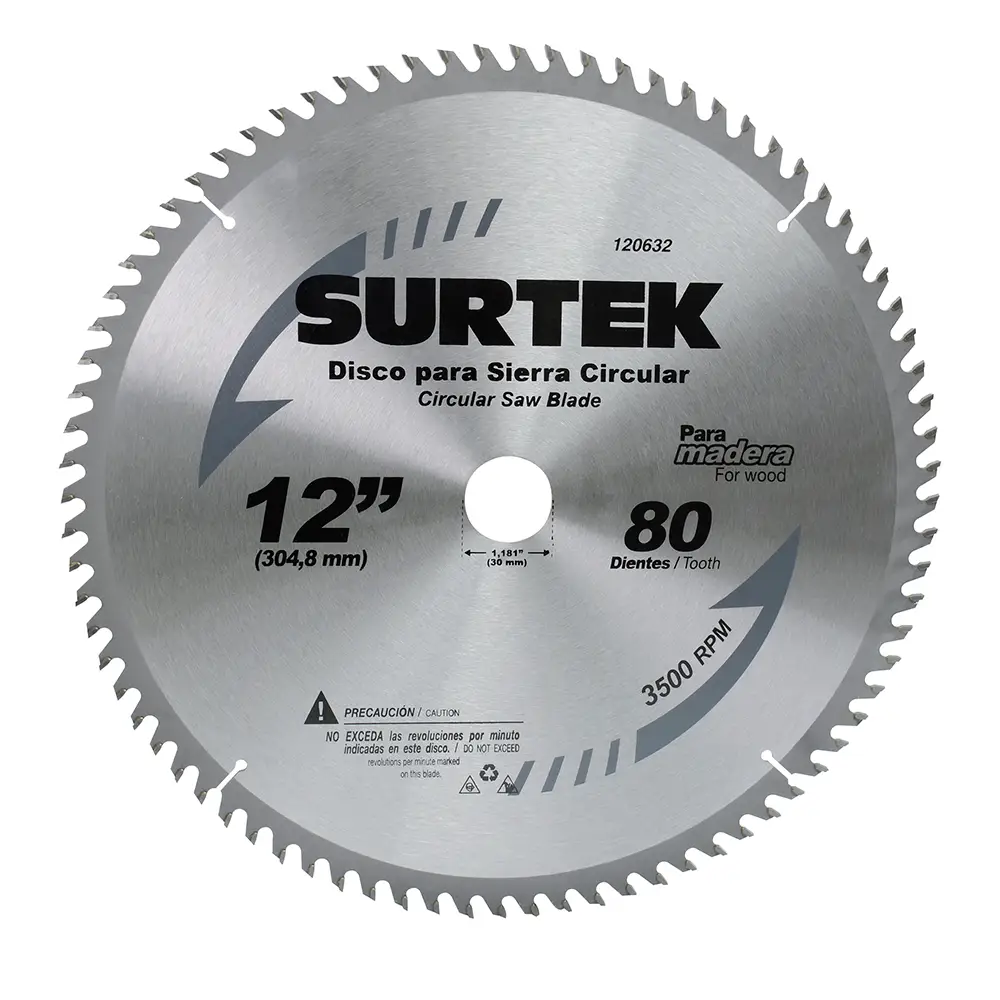 Disco para sierra circular 12" 80 dientes
