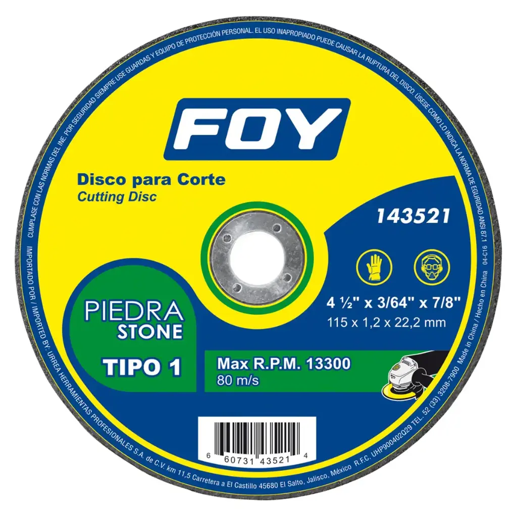 Disco t/1 piedra 4-1/2"x1.2mm