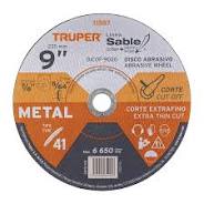 Disco Tipo 41 para corte fino de metal LÌnea Sable 9', 2mm