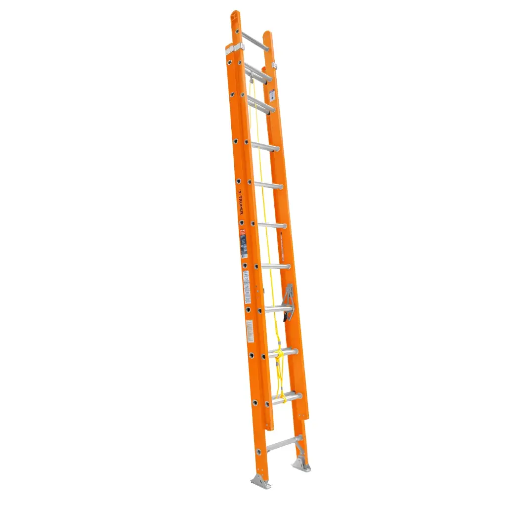 Escalera de extensiÛn, tipo II, 20 peldaÒos, fibra de vidrio