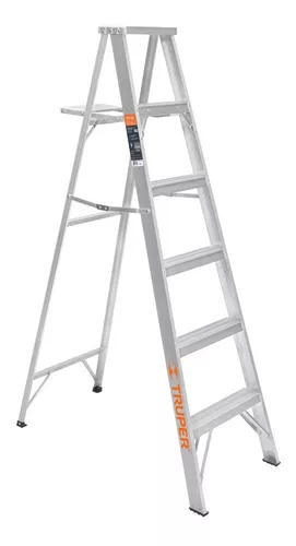 Escalera de tijera, aluminio, tipo ll, 5 escalones