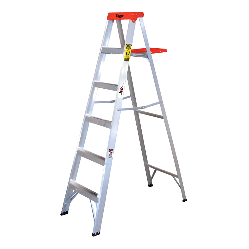 Escalera de tijera, aluminio, tipo lll, 5 escalones