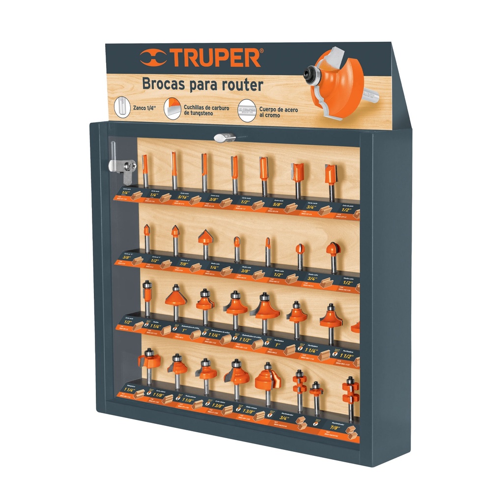 Exhibidor brocas para router