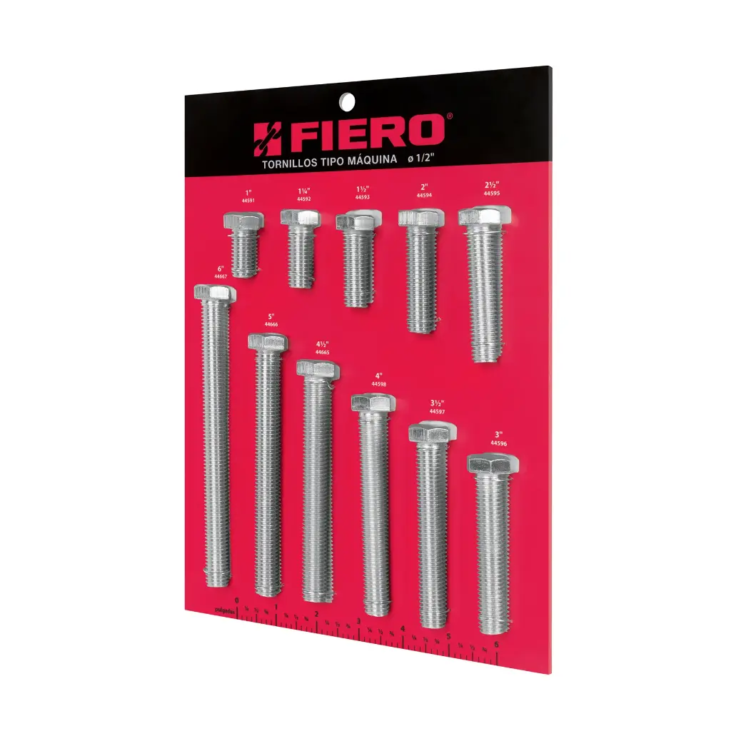 Exhibidor Fiero con tornillos tipo m·quina, 1/2'